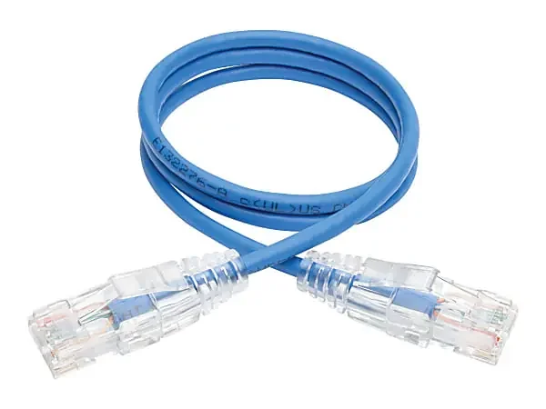 Tripp Lite 2ft Cat6 Gigabit Snagless Molded Slim UTP Patch Cable RJ45 M/M Blue 2‘ – First End 1x R – N201S02BL