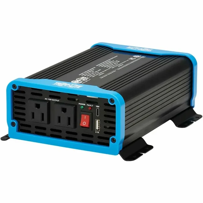 Tripp Lite 300W Compact Power Inverter – 2x 5-15R, USB Charging, Pure Sine Wave – Input