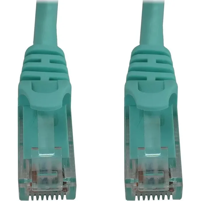 Tripp Lite Cat6a 10G Snagless Molded UTP Ethernet Cable (RJ45 M/M), PoE, Aqua, 1 ft. (0.3 m)
