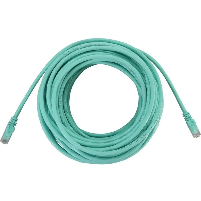 Tripp Lite Cat6a 10G Snagless Molded UTP Ethernet Cable (RJ45 M/M) PoE Aqua 100 ft. (30.5
