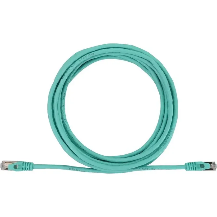 Tripp Lite Cat6a 10G Snagless Shielded Slim STP Ethernet Cable (RJ45 M/M), PoE, Aqua, 15 ft. (4.6 m)
