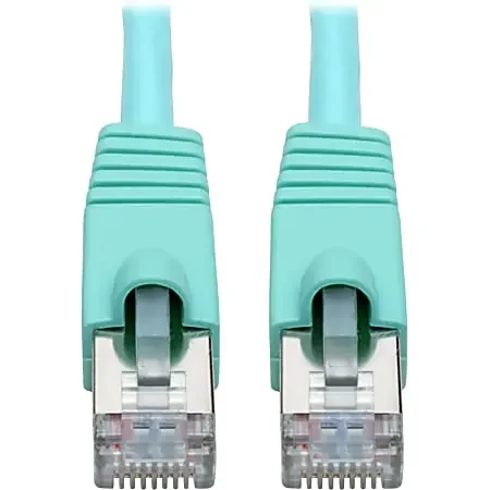 Tripp Lite Cat6a Snagless Shielded STP Patch Cable 10G, PoE, Aqua M/M 5ft – First End 1x RJ-45 Male Network – N262005AQ