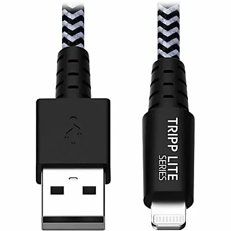 Tripp Lite Heavy Duty Lightning to USB Charging Cable Sync/Charge Apple iPhone iPad 3ft 3‘ – 1x Lightning Male Proprietary Connector – M100003HD