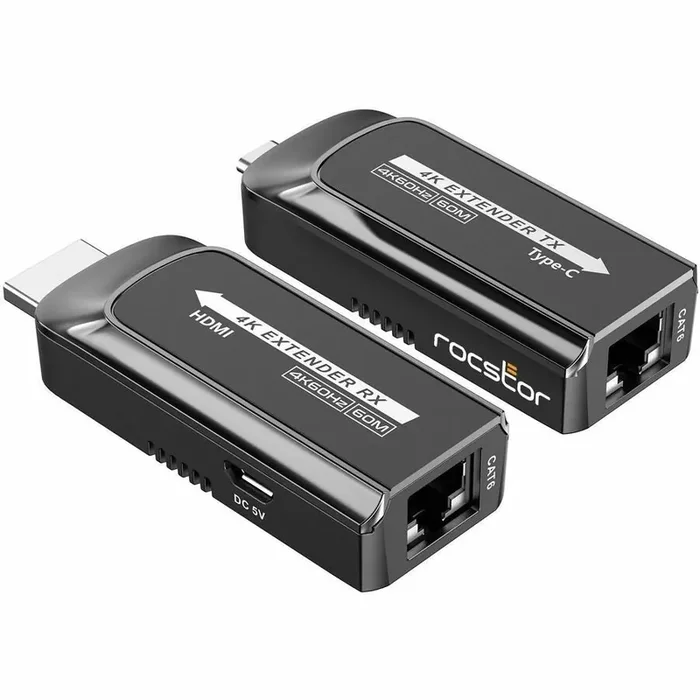 TrueReach 4K@120Hz USB-C HDMI Extender over CAT6/CAT6a/Cat7 Ethernet Cable – USB 3.1 Type