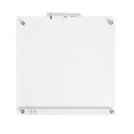 U Brands® Acrylic Dry-Erase Board With Magnetic Bulletin Bar, 16” x 16”, Clear