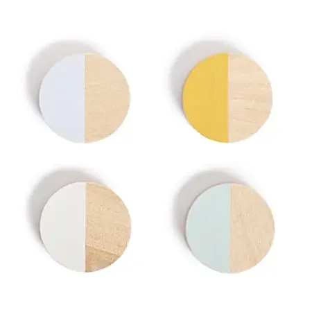 U Brands® California Wildflowers Locker Magnets, 1-1/4”H x 1-1/4”W x 5/16”D, Multicolor, Set Of 4 Magnets