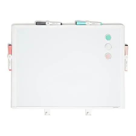 U Brands® Magnetic Dry-Erase Board, 23″ x 17″, White, Plastic Frame