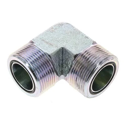 UN 1-11/16”-12 Male Zinc plated Steel 90 deg Elbow Fitting ORFS 250 Bar – Hydraulic