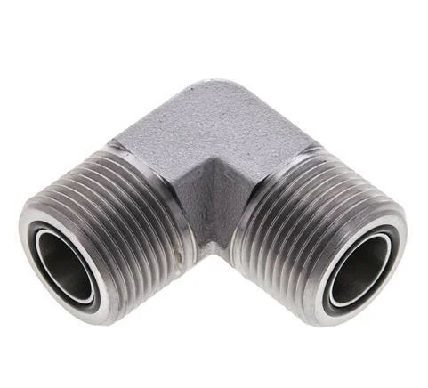 UN 1-3/16”-12 Male Zinc plated Steel 90 deg Elbow Fitting ORFS 400 Bar – Hydraulic