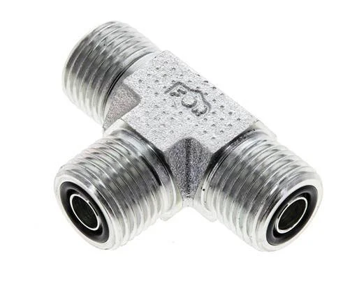 UN 11/16”-16 Male Zinc plated Steel Tee ORFS 630 Bar – Hydraulic