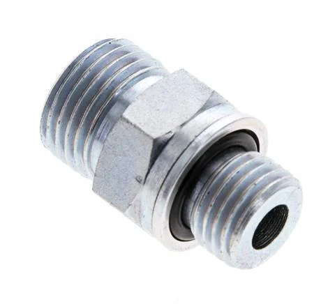 UN 11/16”-16 x M14x1.5 Zinc plated Steel Double Nipple ORFS 630 Bar – Hydraulic