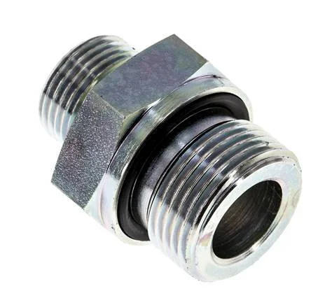 UN 13/16”-16 x G 3/4” Zinc plated Steel Double Nipple ORFS 400 Bar – Hydraulic