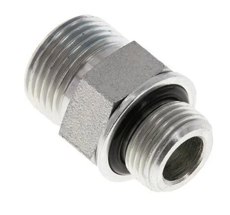 UN 13/16”-16 x G 3/8” Zinc plated Steel Double Nipple ORFS 630 Bar – Hydraulic