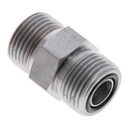 UN 13/16”-16 Zinc plated Steel Double Nipple ORFS 630 Bar – Hydraulic