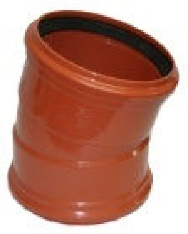 Underground 15◦ Double Socket Bend 160mm Terracotta
