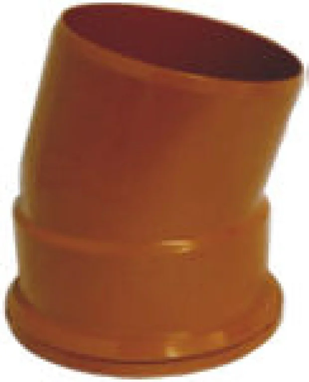 Underground 15◦ Single Socket Bend 160mm Terracotta