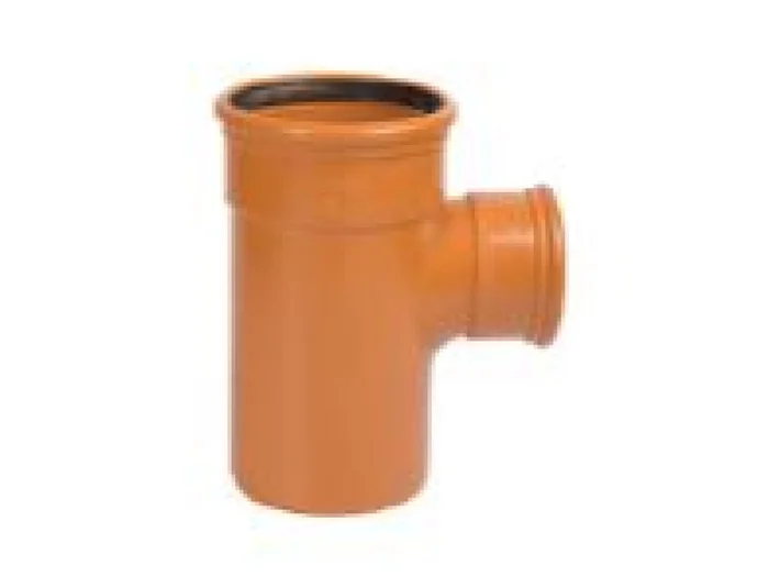 Underground 87.5◦Double Socket Unequal Branch 160mm Terracotta