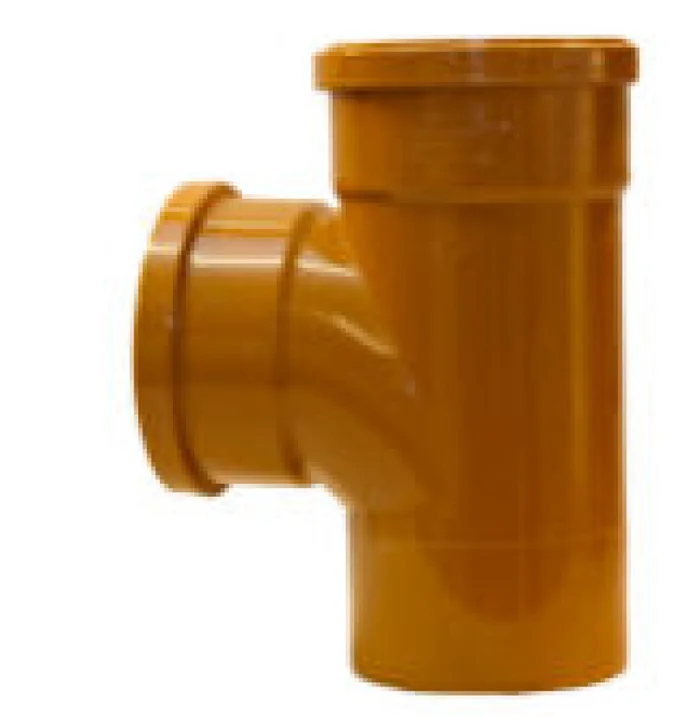 Underground 92° Double Socket Branch With Boss 110mm Terracotta