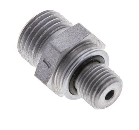 UNF 9/16”-18 x M10x1 Zinc plated Steel Double Nipple ORFS 630 Bar – Hydraulic