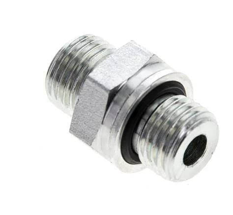 UNF 9/16”-18 x M14x1.5 Zinc plated Steel Double Nipple ORFS 630 Bar – Hydraulic