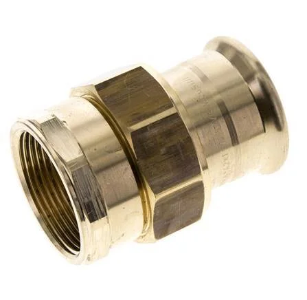 Union Press Fitting – 42mm Female & Rp 1-1/2” Female – Copper alloy Flat Sealing