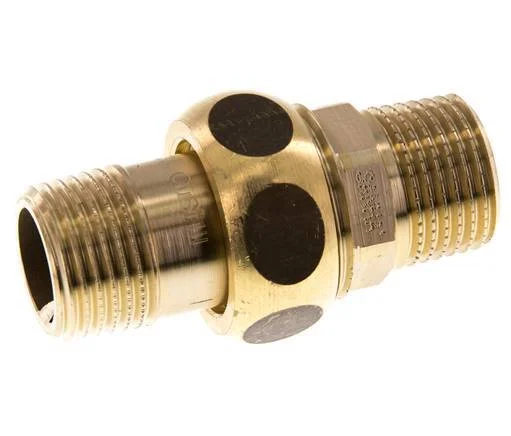 Union Straight Connector R1/2” Brass Flat Seal Centellen 16bar (224.8psi)
