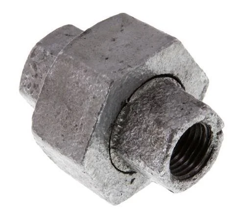 Union Straight Connector Rp1/4” Female Cast Iron Flat Seal 25bar (351.25psi)