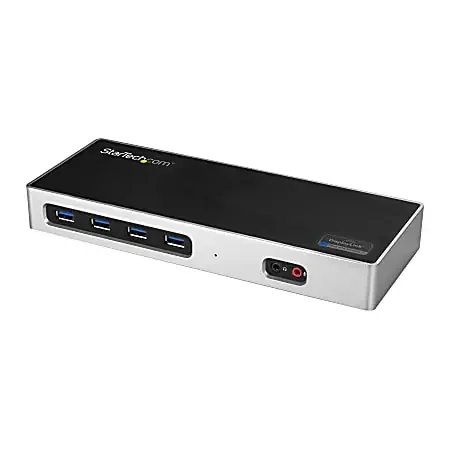 USB-C/USB 3.0 Docking Station – Compatible with Windows/macOS – Supports 4K Ultra HD Dual Monitors – DK30A2DH