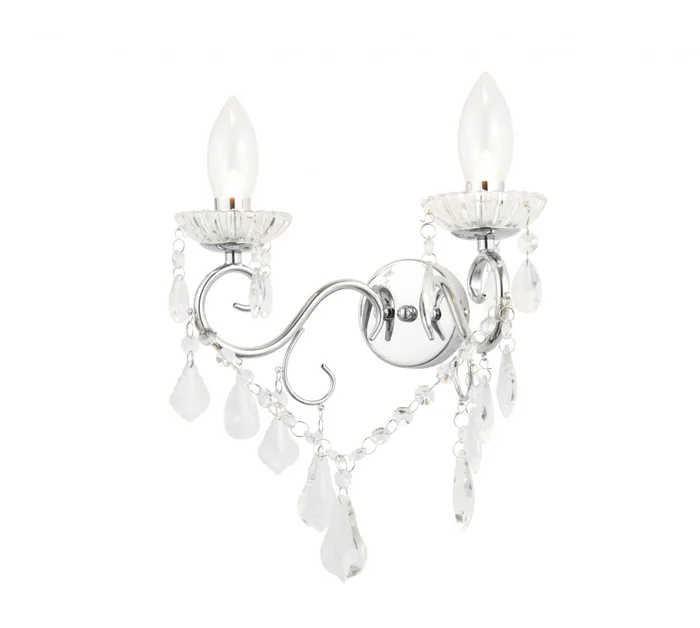 Vela 2 Light Wall Light – Chrome