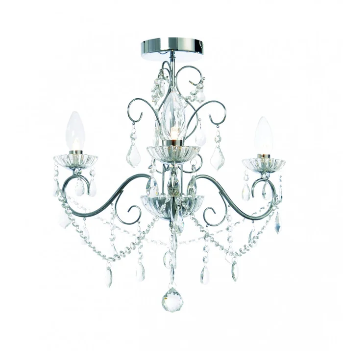 Vela 3 Light Bathroom Chandelier – Chrome
