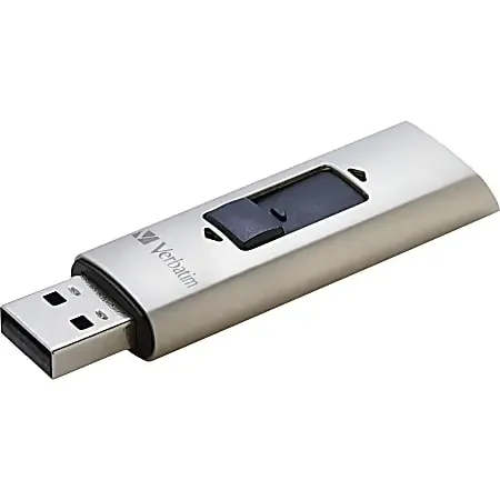 Verbatim 128GB Store ‘n‘ Go Vx400 USB 3.0 Flash Drive – Silver – 128 GB – USB 3.0 – Silver – Lifetime Warranty – 1 Each