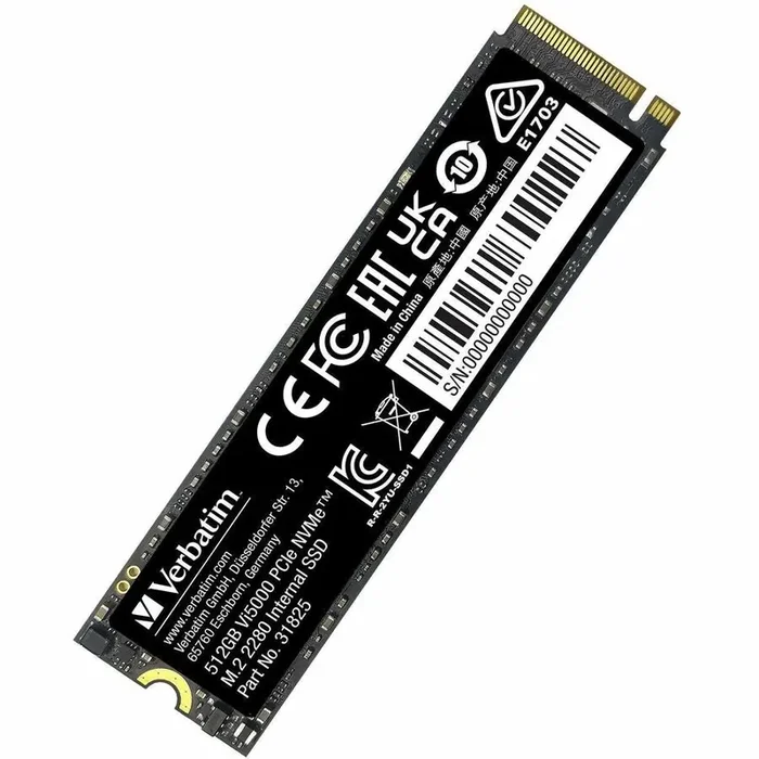 Verbatim Vi5000 512 GB Solid State Drive – M.2 2280 Internal – PCI Express NVMe (PCI Expre