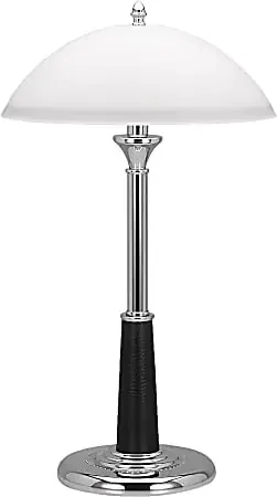 Victory Light Executive Desk Lamp, 24″H, Frosted Glass Shade/Chrome Base