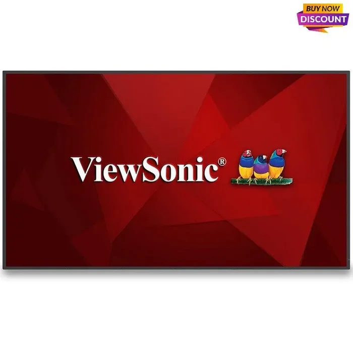 ViewSonic CDE5530 55″ 4K UHD Wireless Presentation Display 24/7 Commercial Display with Portrait Landscape, HDMI, USB, USB C, Wifi/BT Slot, RJ45 and RS232