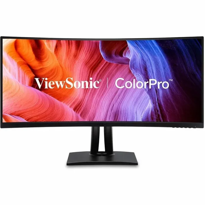 ViewSonic ColorPro VP3456A 34″ Class UW-QHD Curved Screen LED Monitor – 21 9 – Black –