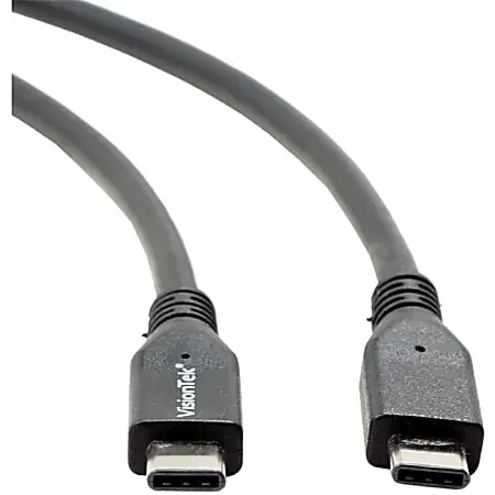 VisionTek USB-C to USB-C 1M Cable (M/M) – USB-C to USB-C 1 Meter 3.3 ft Male to Male Cable PD 60W 10Gbps Data 4K UHD – 900825