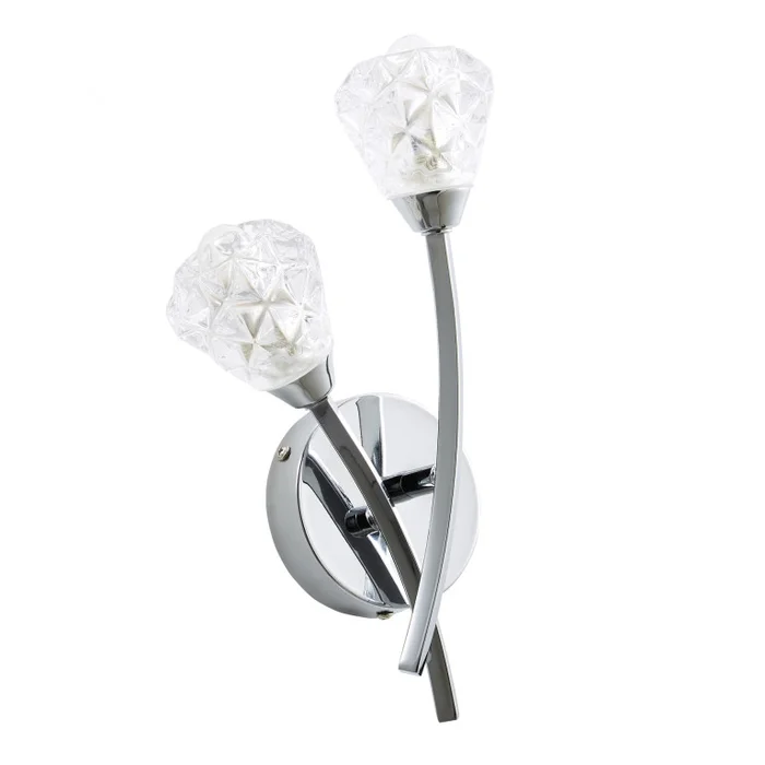 Volos 2 Light Wall Light IP44 Chrome