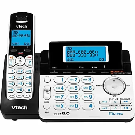 Vtech DS6151 2-Line DECT 6.0 Cordless Speakerphone with Digital Answering System and Caller ID