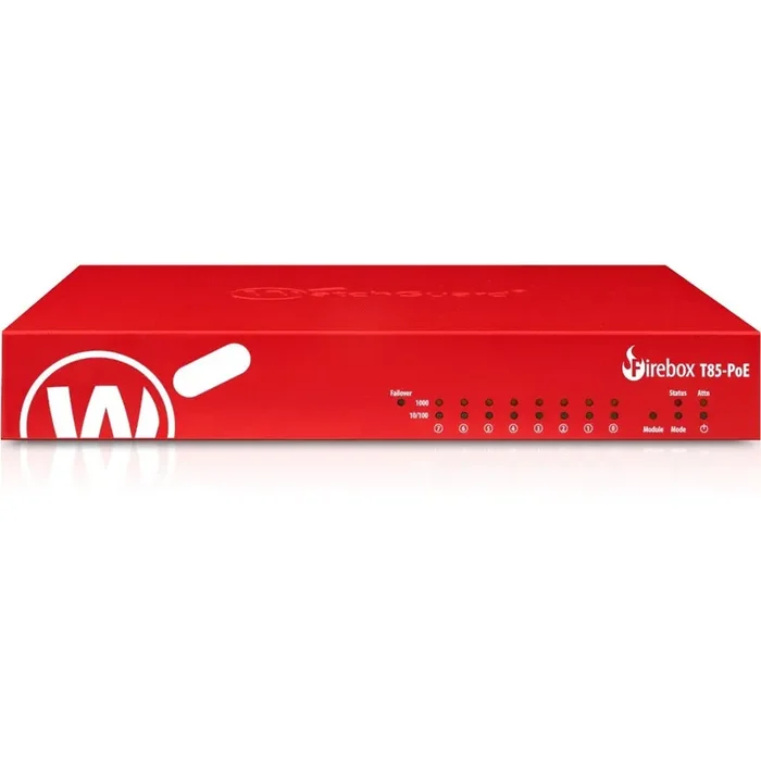 WatchGuard Firebox T85-PoE Network Security/Firewall Appliance – Intrusion Prevention – 8