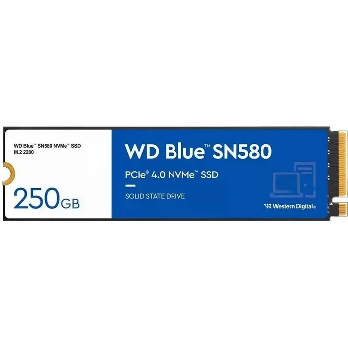 Western Digital Blue SN580 WDS250G3B0E 250 GB Solid State Drive – M.2 2280 Internal – PCI
