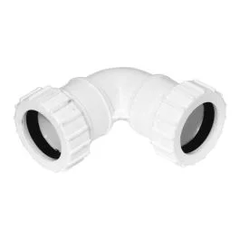 White 32mm Universal Waste 90 Degree Elbow