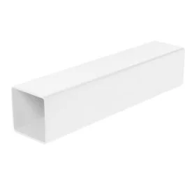White 68mm Square Rain Water Down Pipe – 4m Length