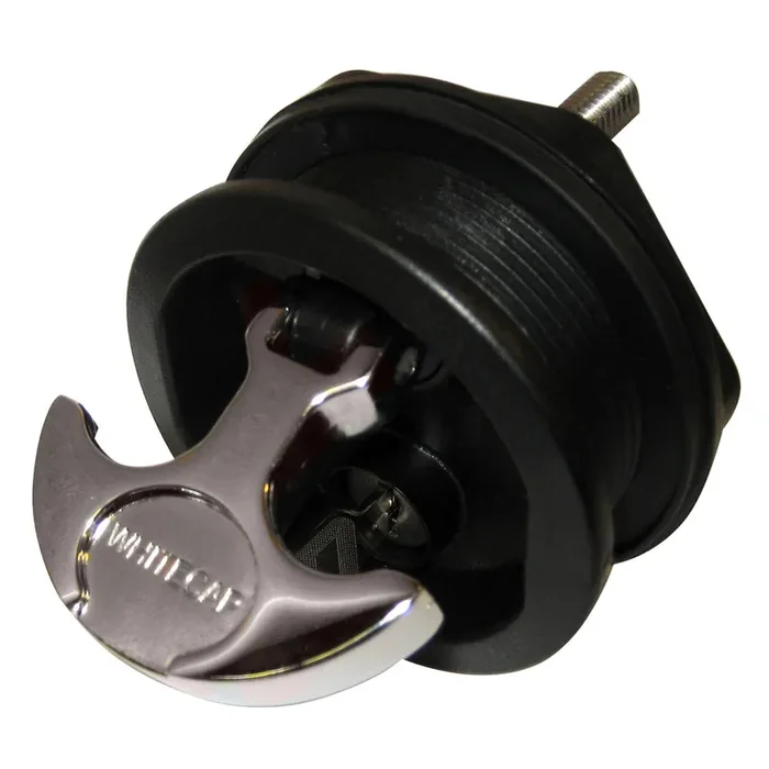 Whitecap T-Handle Latch – Chrome Plated Zamac/Black Nylon – Locking – Freshwater Use Only