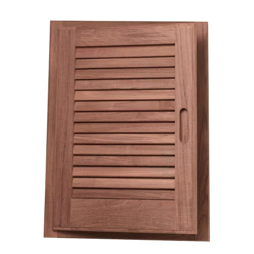 Whitecap Teak Louvered Door & Frame – Left Hand – 15″ x 20″ [60725]