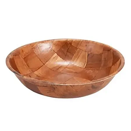 Winco Woven Wood Salad Bowl, 10″
