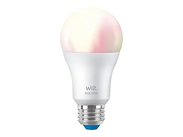 WiZ Colors – LED light bulb – shape A19 – frosted finish – E26 – 8.8 W (equivalent 60 W) – 16 million colors/warm to cool white light – 2200-6500 K