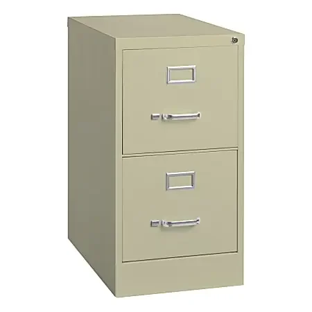 WorkPro 22″D Vertical 2-Drawer Letter-Size File Cabinet, Metal, Putty