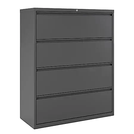 WorkPro® 42″W x 18-5/8″D Lateral 4-Drawer File Cabinet, Charcoal