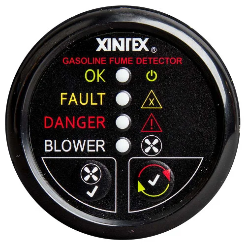 Xintex Gasoline Fume Detector & Blower Control w/Plastic Sensor – Black Bezel Display [G-1BB-R]