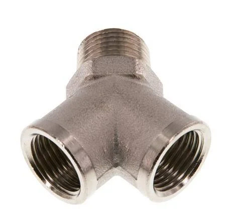 Y Fitting R1/2” Male x G1/2” Female nickel-plated 16bar (224.8psi)